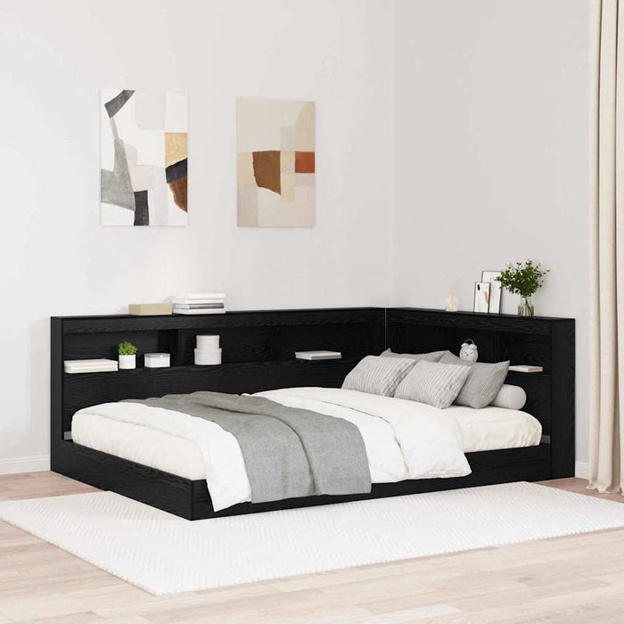 Tăblie de depozitare cu raft Stejar negru 135 cm Lemn compozit - WALTI WALTI