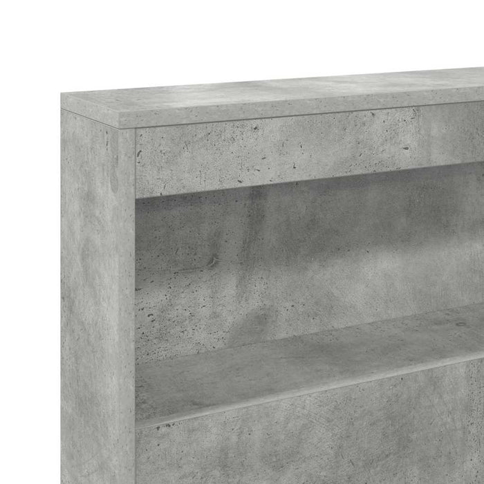 Tăblie de depozitare cu raft Gri beton 135 cm Lemn compozit - WALTI WALTI