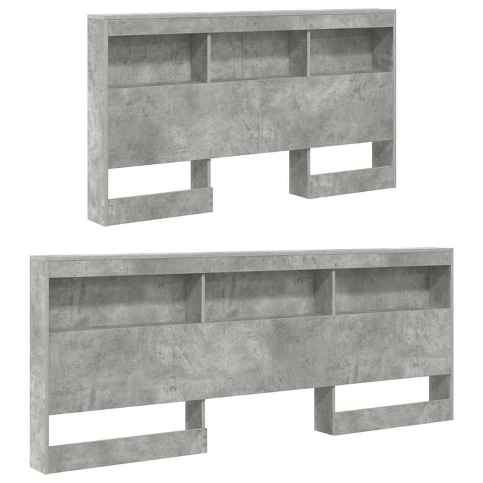 Tăblie de depozitare cu raft Gri beton 135 cm Lemn compozit - WALTI WALTI