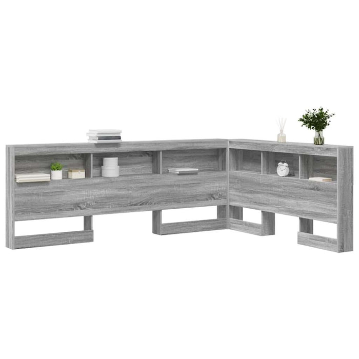 Tăblie de depozitare cu raft sonoma gri 135 cm Lemn compozit - WALTI WALTI