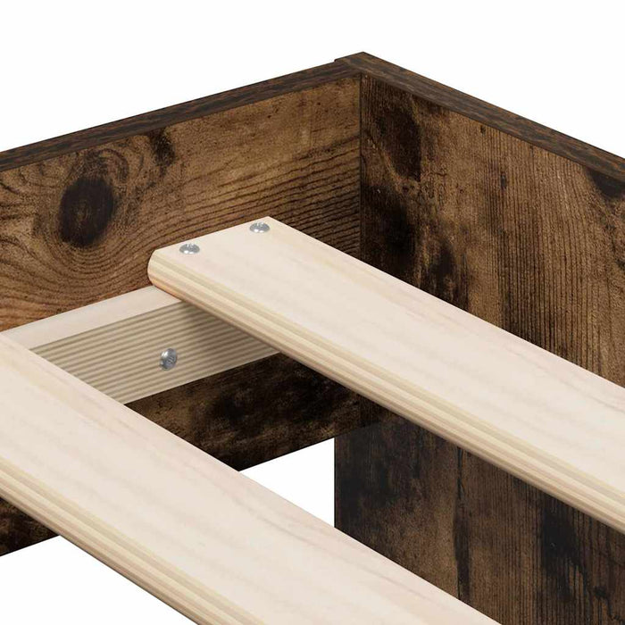 Cadru de pat cu depozitare Stejar fumuriu 244 x 127 x 53.5 cm - WALTI WALTI
