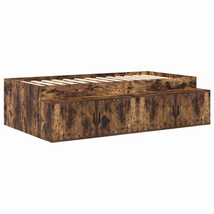 Cadru de pat cu depozitare Stejar fumuriu 244 x 127 x 53.5 cm - WALTI WALTI