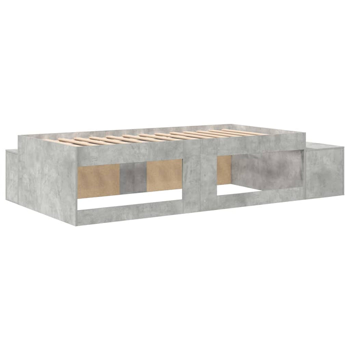 Cadru de pat cu depozitare Gri din beton 80 cm Lemn compozit WALTI