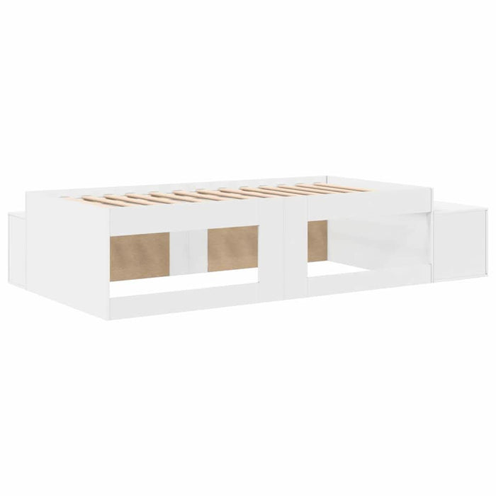 Cadru de pat cu depozitare cu sertar Alb 234 x 103 x 53.5 cm - WALTI WALTI
