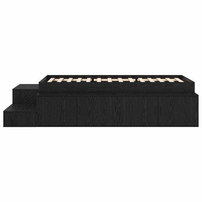 Cadru de pat cu depozitare Stejar negru 234 x 103 x 53.5 cm - WALTI WALTI
