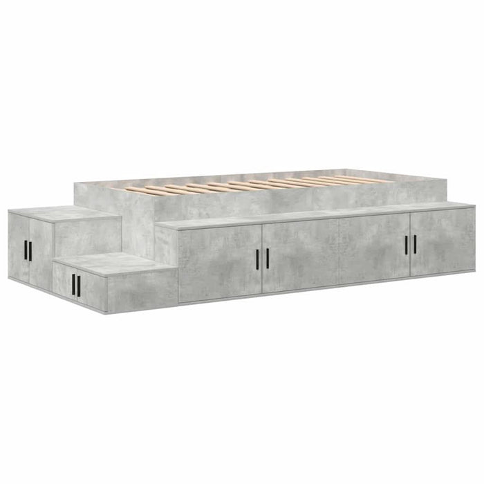 Cadru de pat cu depozitare Gri din beton 234 x 103 x 53.5 cm - WALTI WALTI