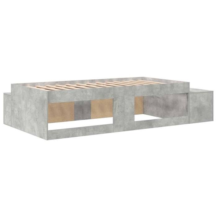 Cadru de pat cu depozitare Gri din beton 234 x 103 x 53.5 cm - WALTI WALTI