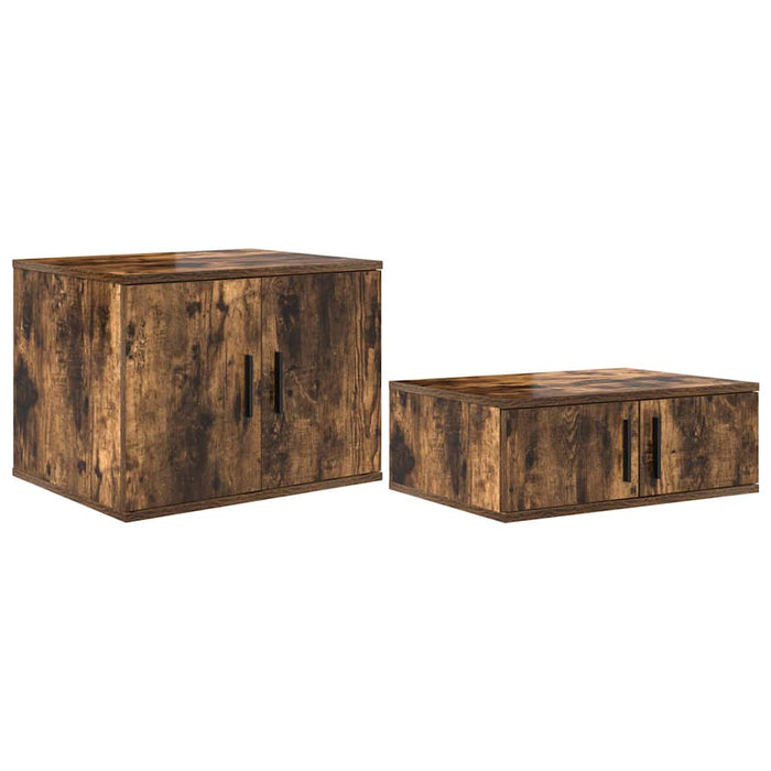 Cadru de pat cu depozitare Stejar fumuriu 234 x 103 x 53.5 cm - WALTI WALTI