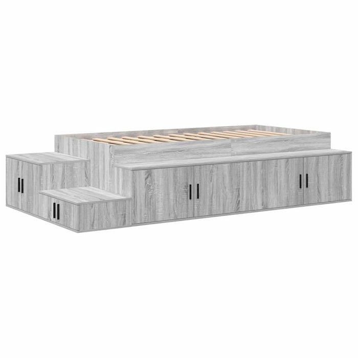 Cadru de pat cu depozitare sonoma gri 234 x 103 x 53.5 cm - WALTI WALTI