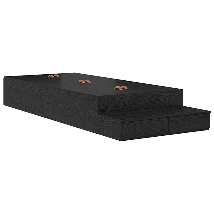 Cadru de pat cu depozitare Stejar negru 236.5 x 80 x 31.5 cm - WALTI WALTI