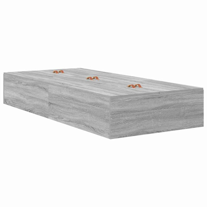 Cadru de pat cu depozitare sonoma gri 236.5 x 80 x 31.5 cm - WALTI WALTI