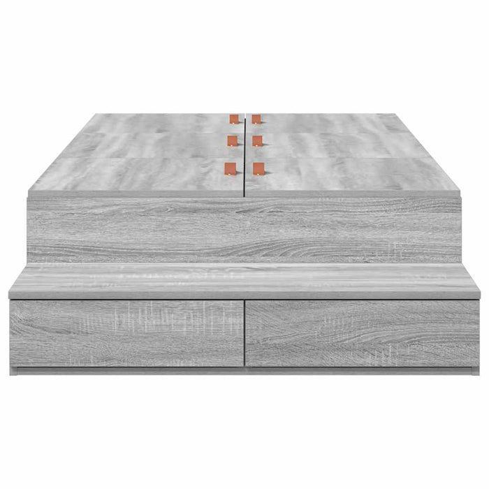 Cadru de pat cu depozitare sonoma gri 236.5 x 80 x 31.5 cm - WALTI WALTI