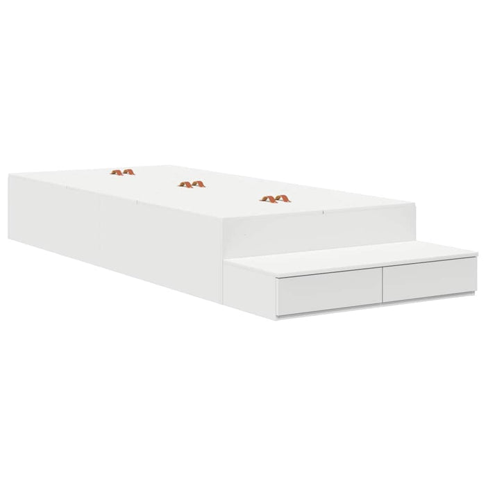 Cadru de pat cu depozitare cu sertar Alb 236.5 x 90 x 31.5 cm - WALTI WALTI