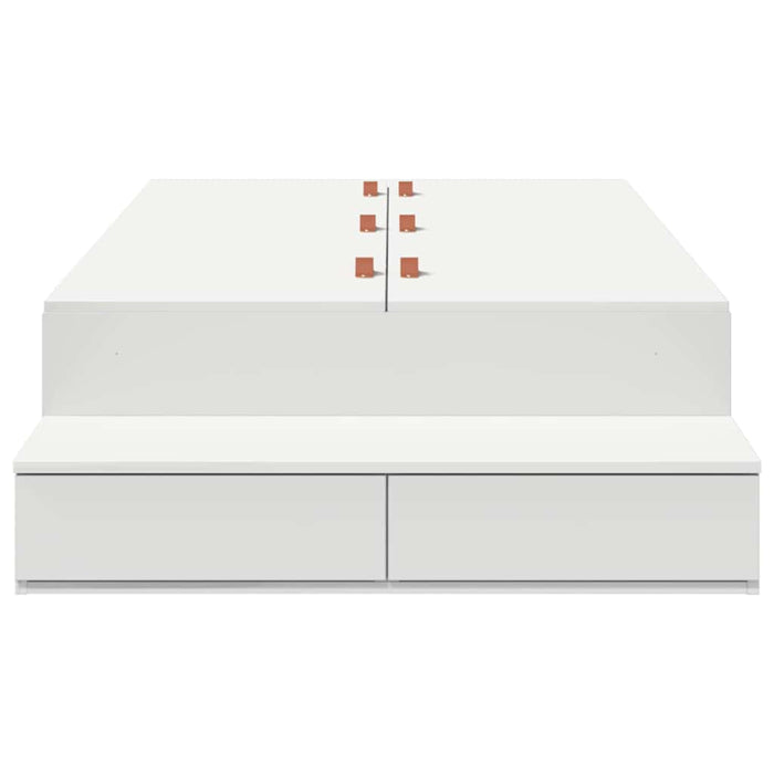 Cadru de pat cu depozitare cu sertar Alb 236.5 x 90 x 31.5 cm - WALTI WALTI