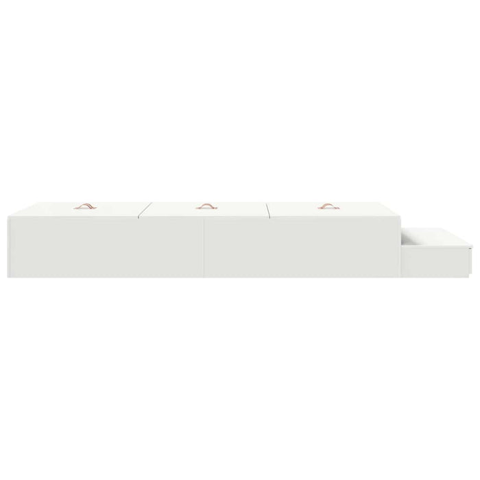 Cadru de pat cu depozitare cu sertar Alb 236.5 x 90 x 31.5 cm - WALTI WALTI