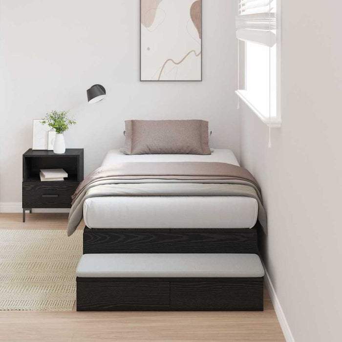 Cadru de pat cu depozitare Stejar negru 236.5 x 90 x 31.5 cm - WALTI WALTI