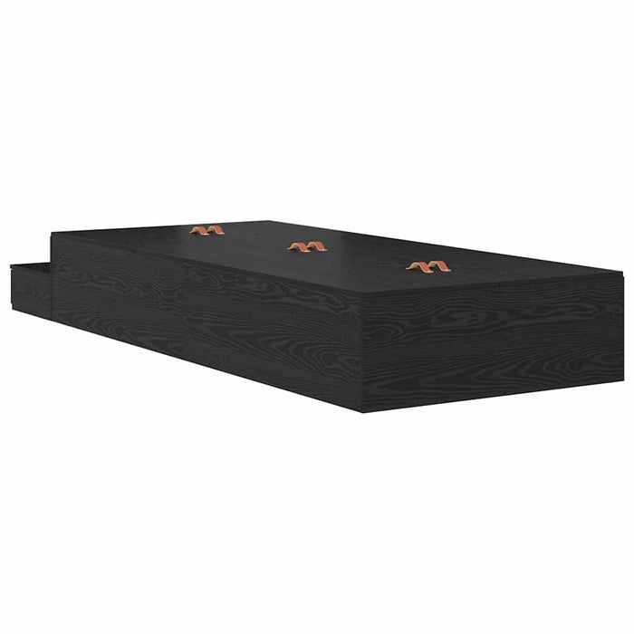 Cadru de pat cu depozitare Stejar negru 236.5 x 90 x 31.5 cm - WALTI WALTI