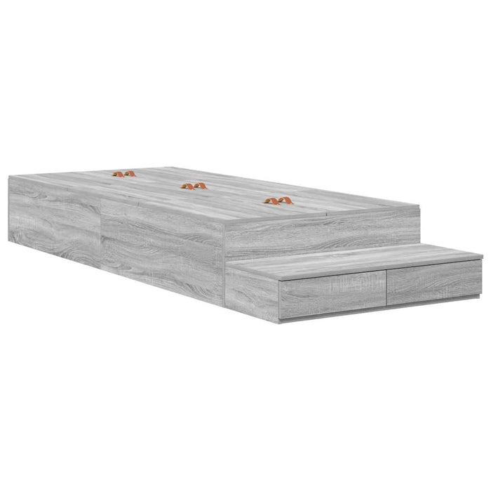 Cadru de pat cu depozitare sonoma gri 236.5 x 100 x 31.5 cm - WALTI WALTI