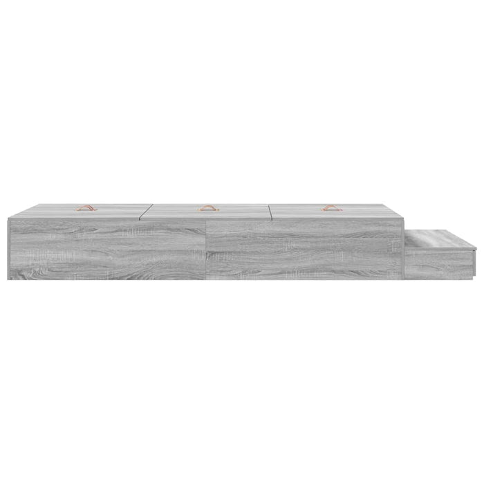 Cadru de pat cu depozitare sonoma gri 236.5 x 100 x 31.5 cm - WALTI WALTI