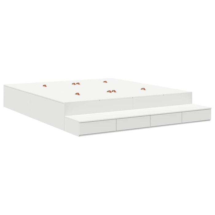 Cadru de pat cu depozitare cu sertar Alb 236.5 x 200 x 31.5 cm - WALTI WALTI