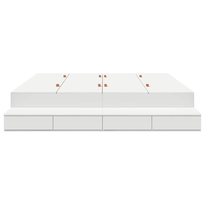 Cadru de pat cu depozitare cu sertar Alb 236.5 x 200 x 31.5 cm - WALTI WALTI