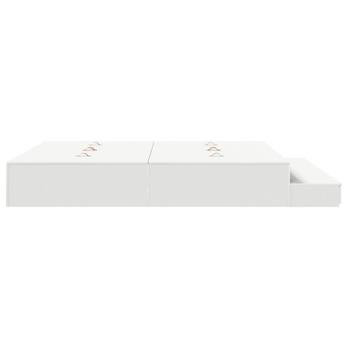 Cadru de pat cu depozitare cu sertar Alb 236.5 x 200 x 31.5 cm - WALTI WALTI