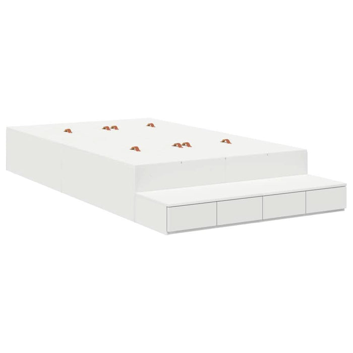 Cadru de pat cu depozitare cu sertar Alb 236.5 x 120 x 31.5 cm - WALTI WALTI