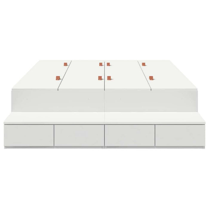 Cadru de pat cu depozitare cu sertar Alb 236.5 x 120 x 31.5 cm - WALTI WALTI