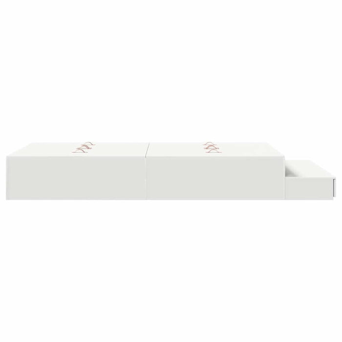 Cadru de pat cu depozitare cu sertar Alb 236.5 x 120 x 31.5 cm - WALTI WALTI