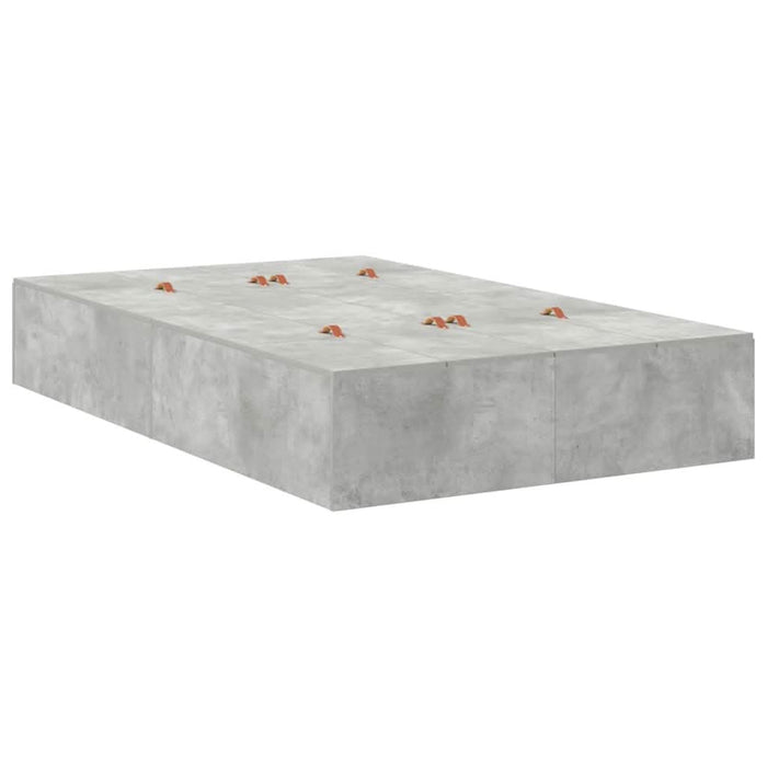 Cadru de pat cu depozitare Gri din beton 236.5 x 120 x 31.5 cm - WALTI WALTI