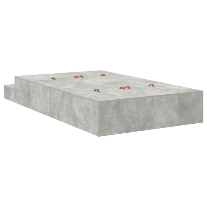 Cadru de pat cu depozitare Gri din beton 236.5 x 120 x 31.5 cm - WALTI WALTI