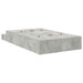 Cadru de pat cu depozitare Gri din beton 236.5 x 120 x 31.5 cm - WALTI WALTI