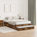 Cadru de pat cu depozitare Stejar fumuriu 236.5 x 120 x 31.5 cm - WALTI WALTI