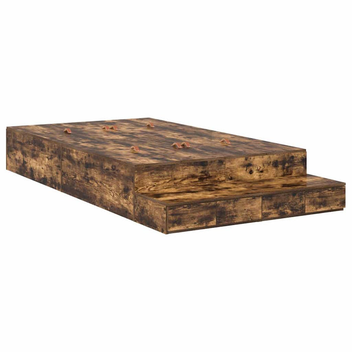 Cadru de pat cu depozitare Stejar fumuriu 236.5 x 120 x 31.5 cm - WALTI WALTI