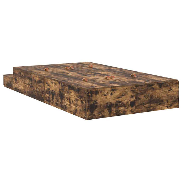 Cadru de pat cu depozitare Stejar fumuriu 236.5 x 120 x 31.5 cm - WALTI WALTI