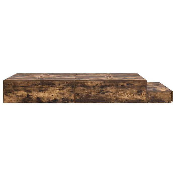Cadru de pat cu depozitare Stejar fumuriu 236.5 x 120 x 31.5 cm - WALTI WALTI