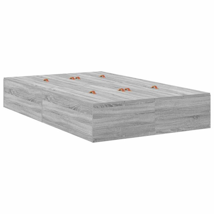 Cadru de pat cu depozitare sonoma gri 236.5 x 120 x 31.5 cm - WALTI WALTI