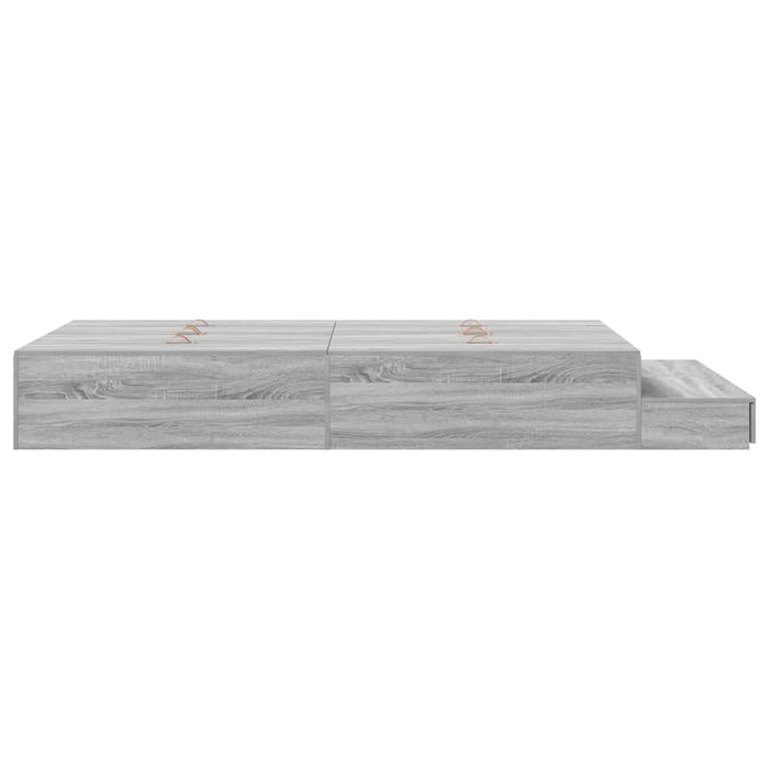 Cadru de pat cu depozitare sonoma gri 236.5 x 120 x 31.5 cm - WALTI WALTI