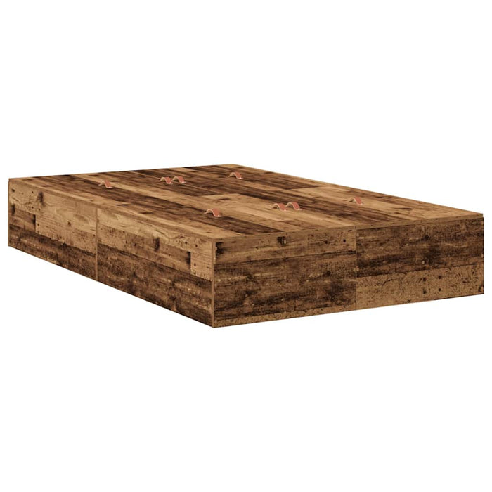 Cadru de pat cu depozitare Lemn Vechi 120 cm Lemn compozit - WALTI WALTI