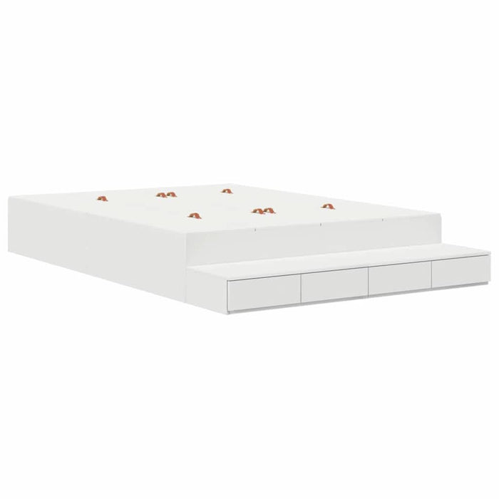 Cadru de pat cu depozitare cu sertar Alb 236.5 x 140 x 31.5 cm - WALTI WALTI