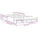 Cadru de pat cu depozitare sonoma gri 236.5 x 140 x 31.5 cm - WALTI WALTI