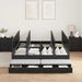Cadru de pat cu depozitare Stejar negru 236.5 x 150 x 31.5 cm - WALTI WALTI