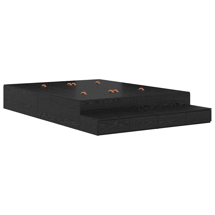 Cadru de pat cu depozitare Stejar negru 236.5 x 150 x 31.5 cm - WALTI WALTI