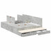 Cadru de pat cu depozitare Gri din beton 236.5 x 150 x 31.5 cm - WALTI WALTI