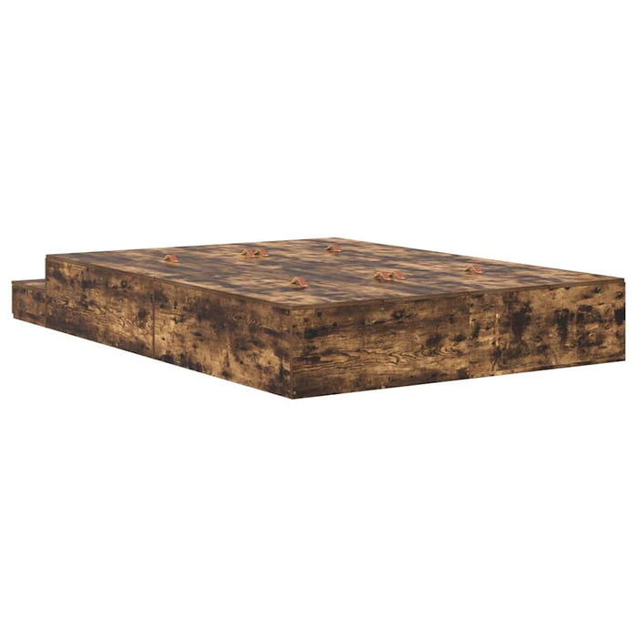 Cadru de pat cu depozitare Stejar fumuriu 236.5 x 150 x 31.5 cm - WALTI WALTI