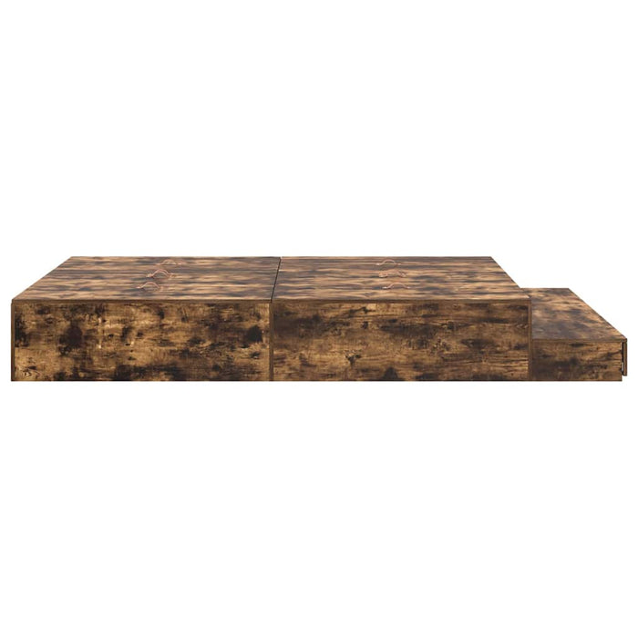 Cadru de pat cu depozitare Stejar fumuriu 236.5 x 150 x 31.5 cm - WALTI WALTI