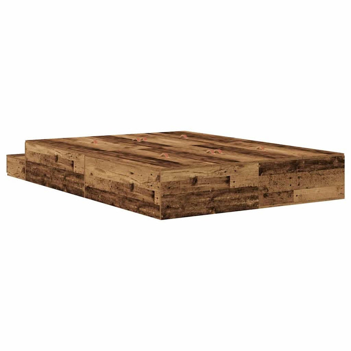 Cadru de pat cu depozitare Lemn vechi 236.5 x 150 x 31.5 cm - WALTI WALTI