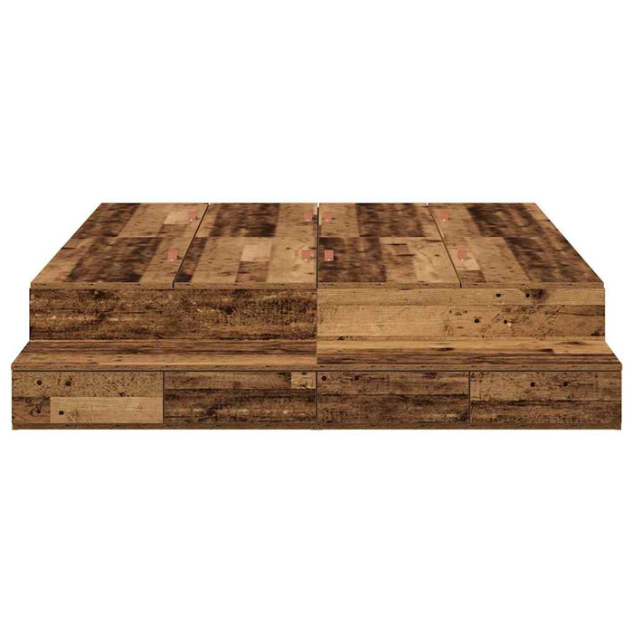 Cadru de pat cu depozitare Lemn vechi 236.5 x 150 x 31.5 cm - WALTI WALTI