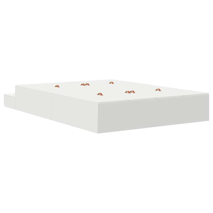 Cadru de pat cu depozitare cu sertar Alb 160 cm Lemn compozit WALTI