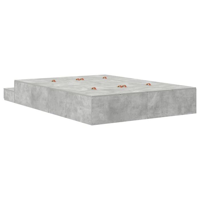 Cadru de pat cu depozitare Gri din beton 236.5 x 160 x 31.5 cm - WALTI WALTI